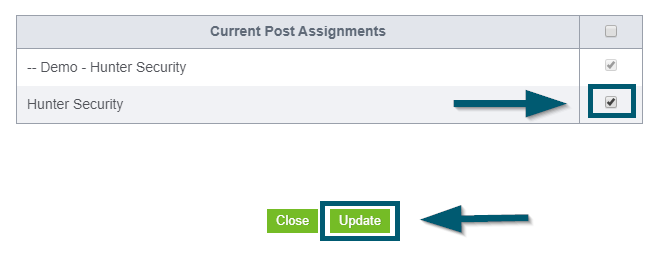 Assigning a User to a Post – Guardtek & Smartforce